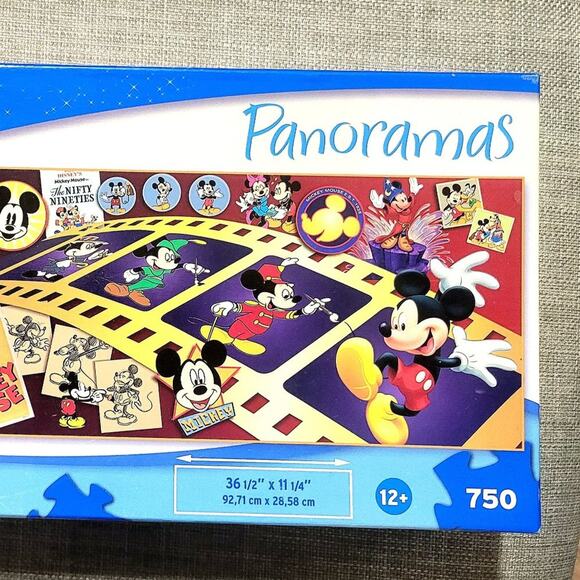 Disney Panoramas "Mickey Through the Years" 750 Piece Jigsaw Puzzle! 2009 - Picture 4 of 4